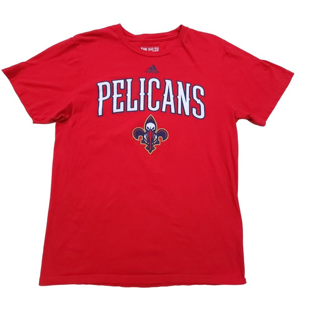 Adidas Unisex Red New Orleans Pelicans T-shirt Size M